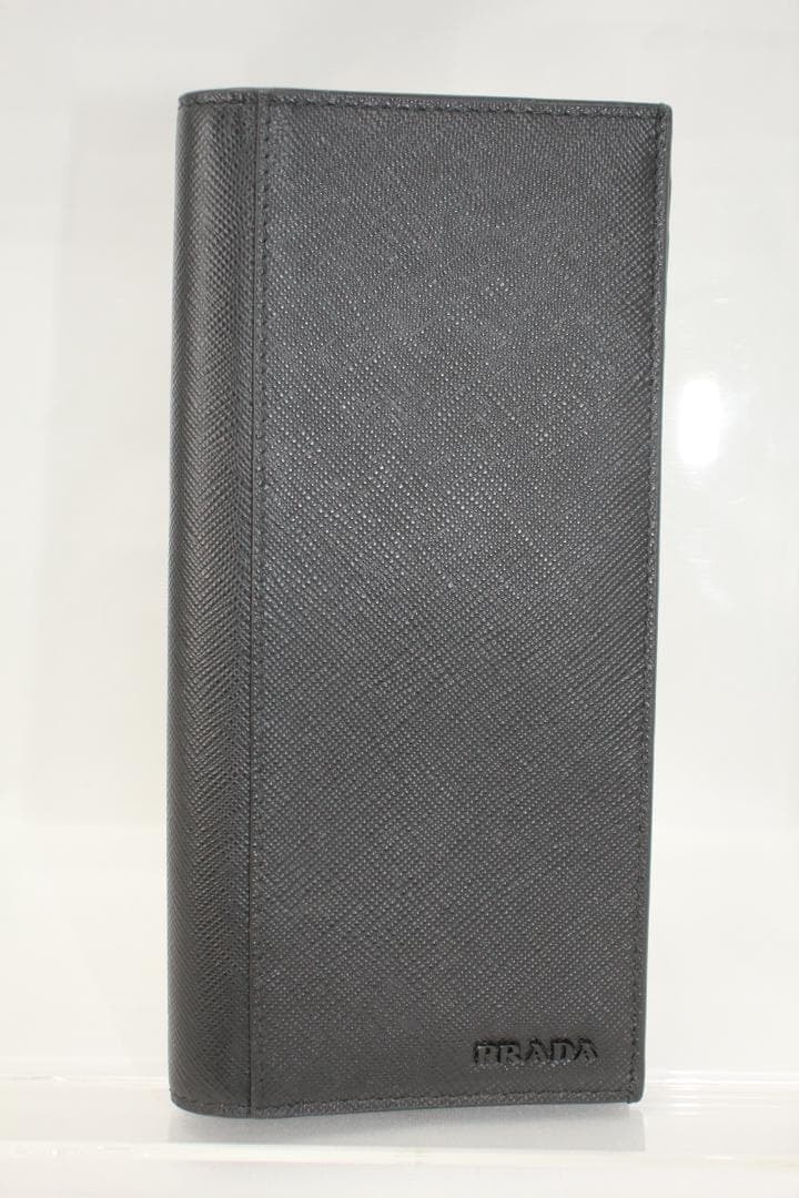 PRADA プラダ サフィア➖ノ ブラック 黒 ゴールド金具 レザー 長財布 ロングウォレット レディース 601567 【中古】 PRADA - PRADA プラダ サフィア➖ノ ブラック 黒 ゴールド金具 レザー