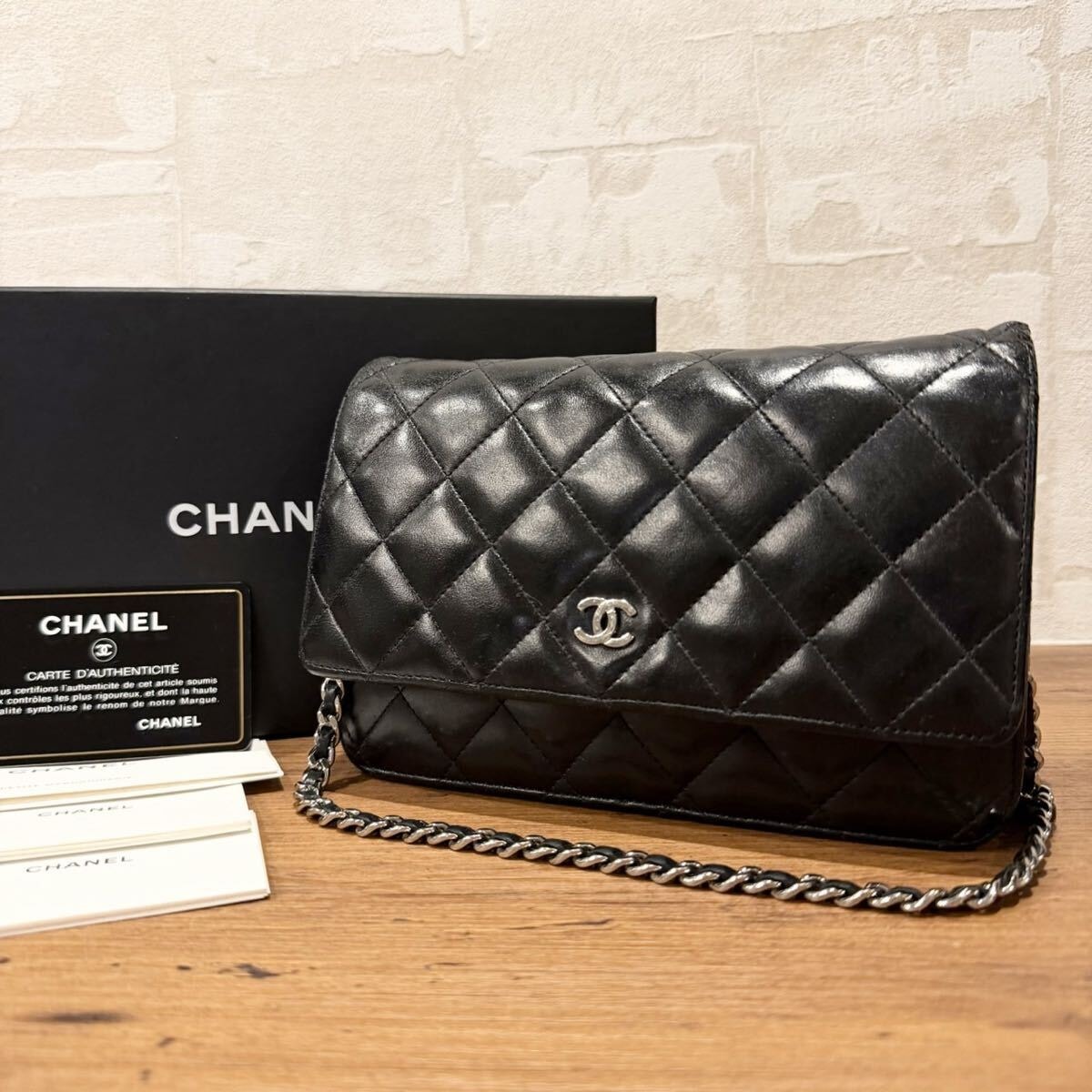 CHANEL チェーンウォレット ショルダーバッグ シャネル ブラック