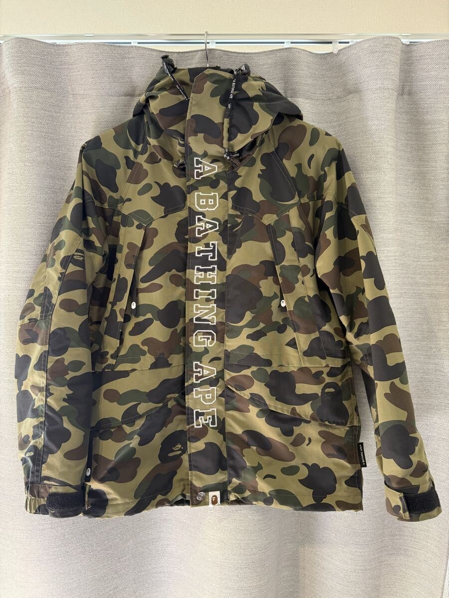 B (目立った傷や汚れなし)】【美品】A BATHING APE カモ迷彩柄 スノボ