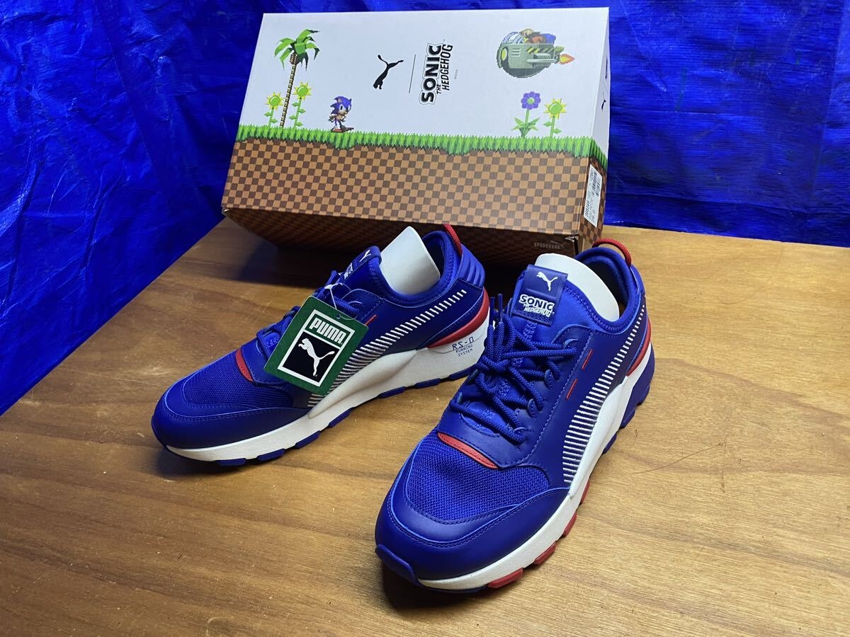 未使用 PUMA プーマ SEGA セガ ソニックコラボスニーカー RS-0×SEGA SONIC スニーカー ブルー