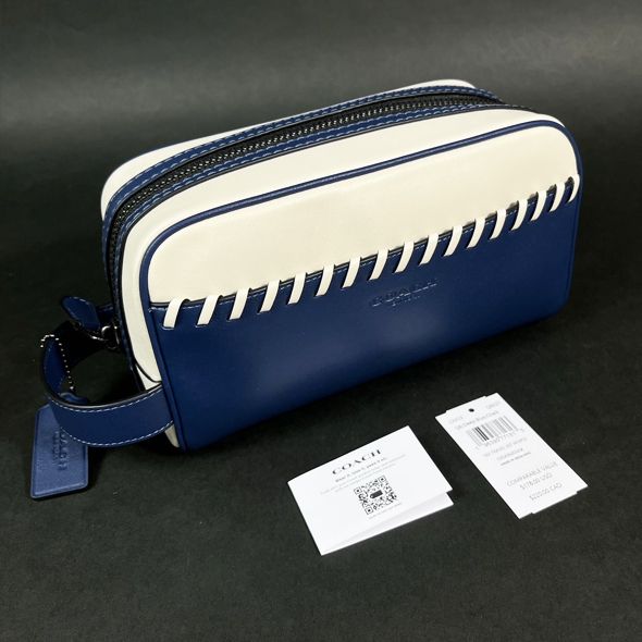 【COACH 本物 新品 コーチ アウトレット 正規品】 スモール トラベル キット ホイップステッチ クラッチバッグ セカンドバッグ CAX53 新作