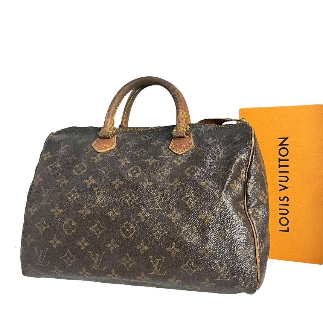 正規品　ルイヴィトン　LOUIS VUITTON　モノグラム　スピーディ30　ハンドバッグ　ボストンバッグ　ブラウン　茶色