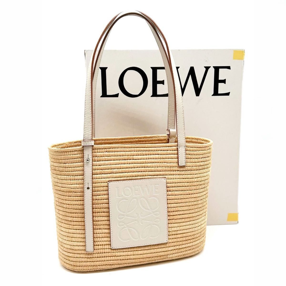 B (目立った傷や汚れなし)】LOEWE ロエベ スクエア バスケット