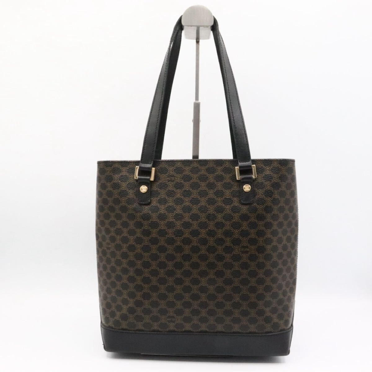 C (やや傷や汚れあり)】CELINE 美品 セリーヌ PVC レザー 黒