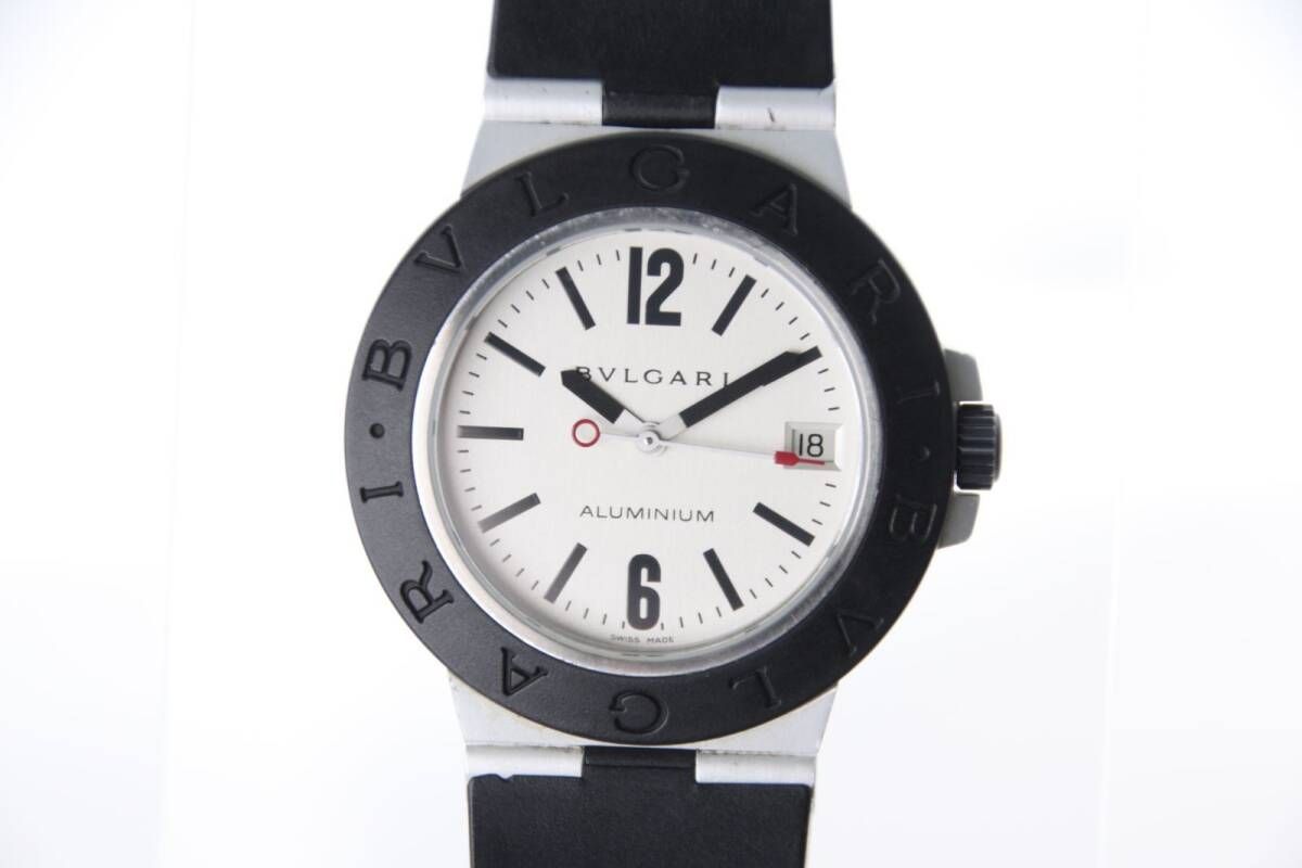 【Bvlgari】　ブルガリ　アルミニウム 　AL38A 　アルミニウム 　デイト　自動巻き　ユニセックス　【中古】　T0096