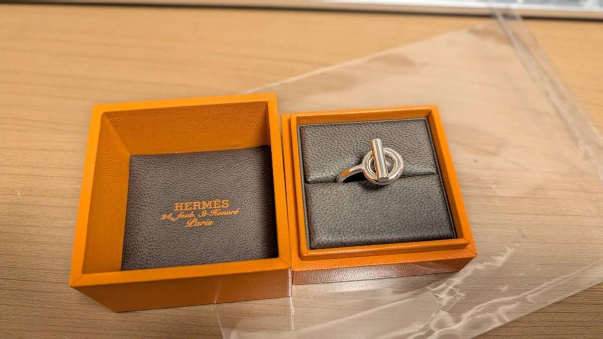 エルメス リング エシャペ MM HERMES シルバー 専用ボックス 56