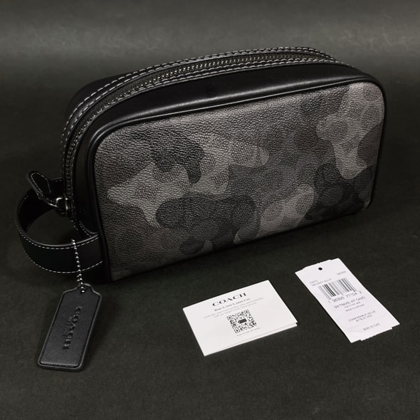 【COACH 本物 新品 コーチ アウトレット 正規品】スモール シグネチャー カモ クラッチバッグ セカンドバッグ CX879 カモフラ 新作