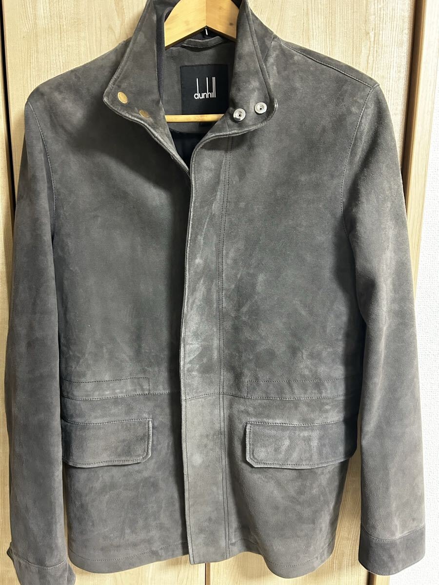 dunhill/ダンヒル/ラムスキン/ヌバックレザー/S/グレー /ジャケット/スエードレザージャケット 羊革