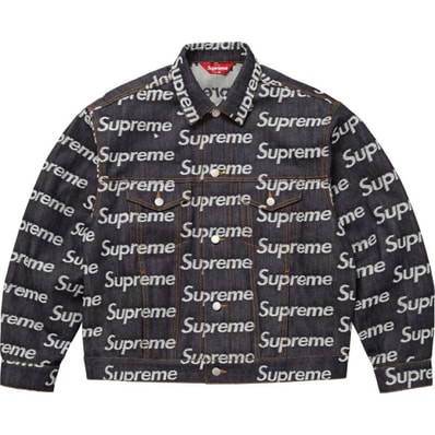 Supreme Flocked Denim Trucker Jacket Supreme Flocked Denim Trucker Jacket