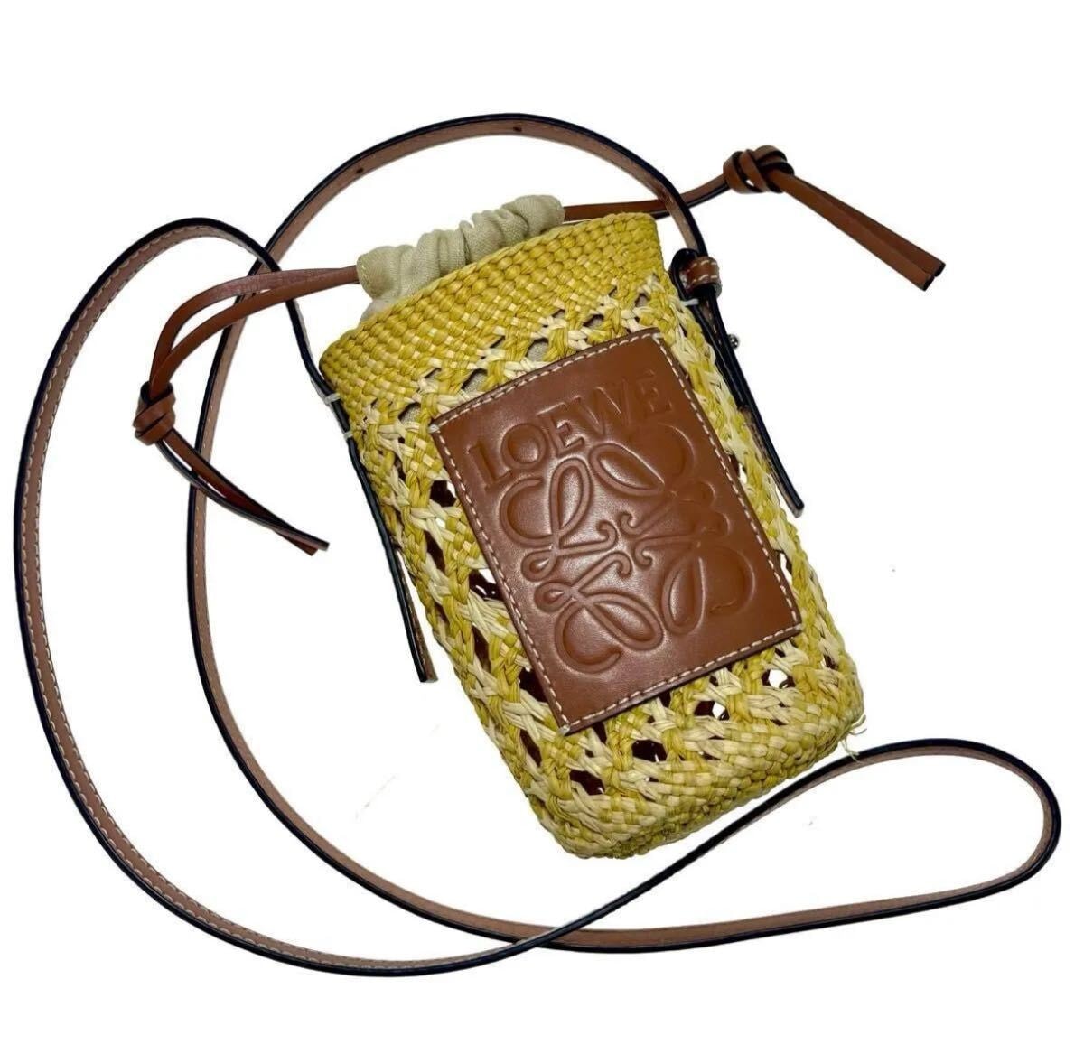 極美品 LOEWE ロエベ ハラコ レオパード ヒョウ 豹柄 ファー 毛皮 トート ハンドバッグ ナッパレザー 本革 ブラック 黒 A4収納可能 極美品 極美品 LOEWE ロエベ ハラコ レオパード トートバッグ