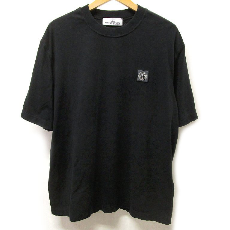 25ss STONE ISLAND ストーンアイランド ガーメントダイ コンパスロゴ Tシャツ M ブラック K1S152100034 S0115