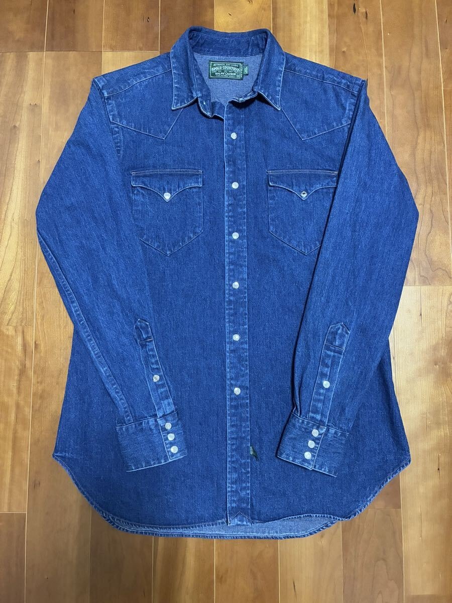 Polo County Denim Western Shirts Size Medium