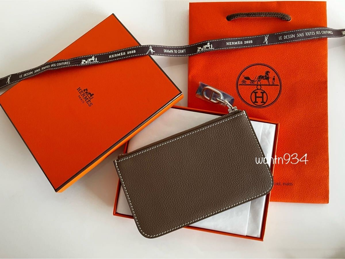 A (未使用に近い)】エルメス W刻 ボックスカーフ カルヴィデュオ