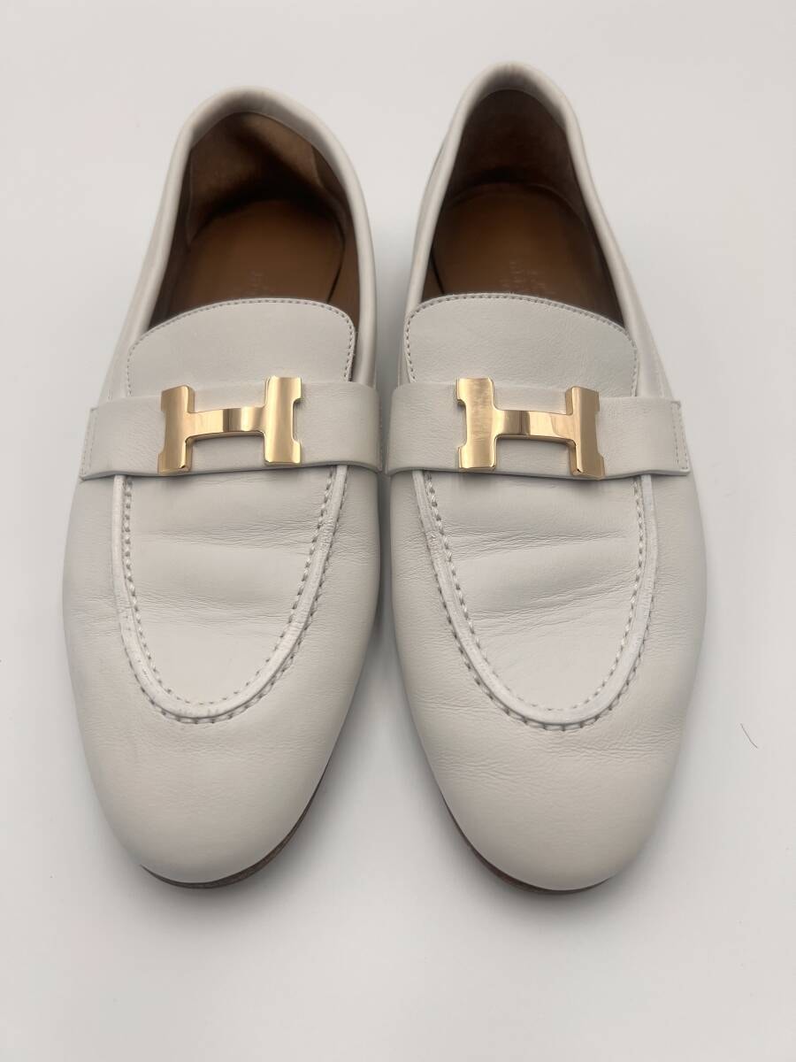 エルメス HERMES レザー コンスタンス 36.5 ローファー