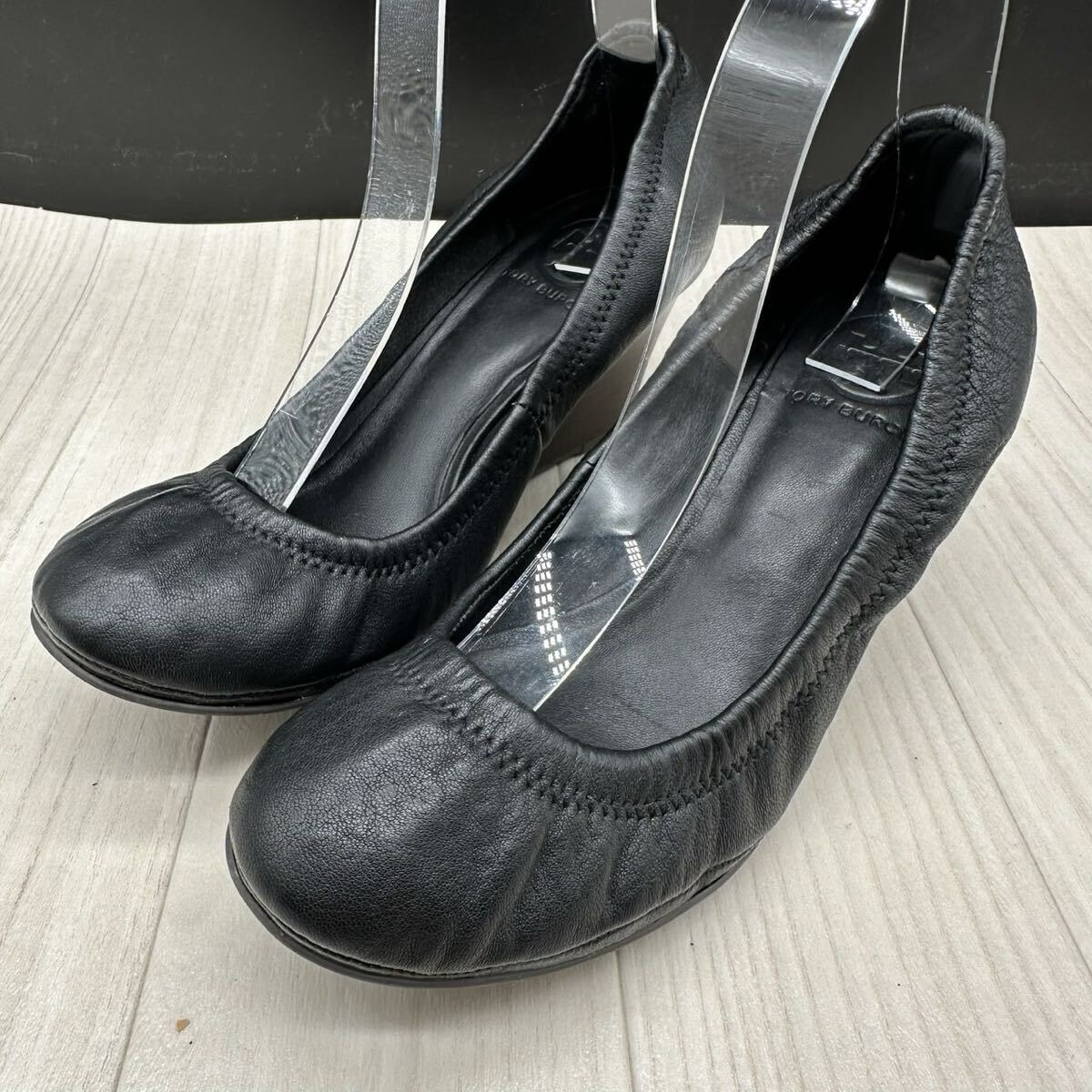 【TORYBURCH】 トリーバーチ ウェッジソール パンプス レザー ブラック