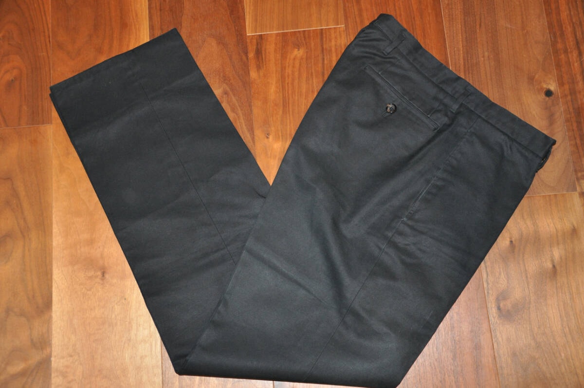 約75％ off JIL SANDER ジルサンダー センタープレス テーパードドレスパンツ　コットン　ボトムス ダークネイビー メンズ