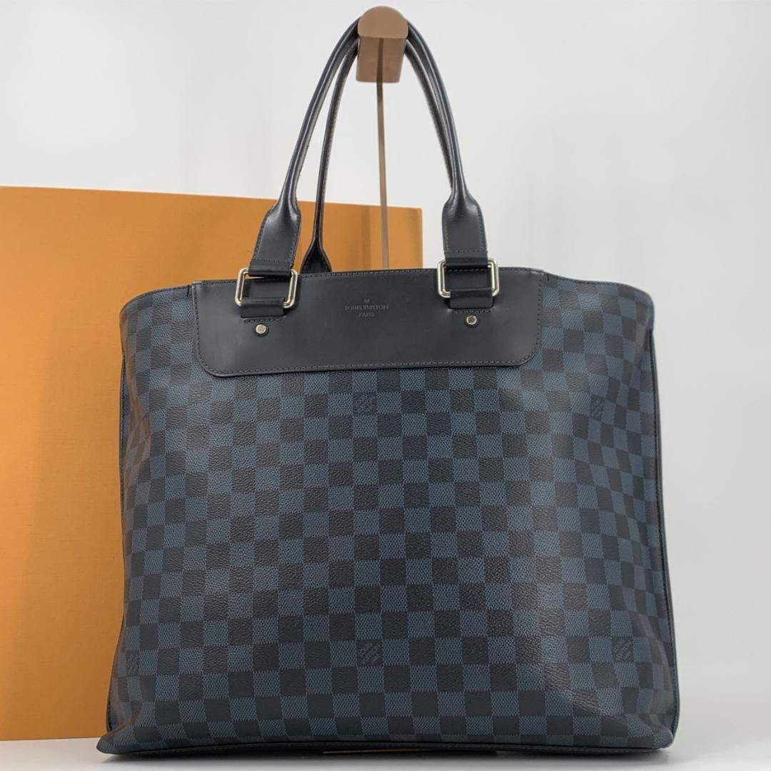 LOUIS VUITTON ルイヴィトン ダミエコバルト カバ ヴォワヤージュ トート ハンド ショルダーバッグ N41397 ブラック 黒 A4収納可能 メンズ