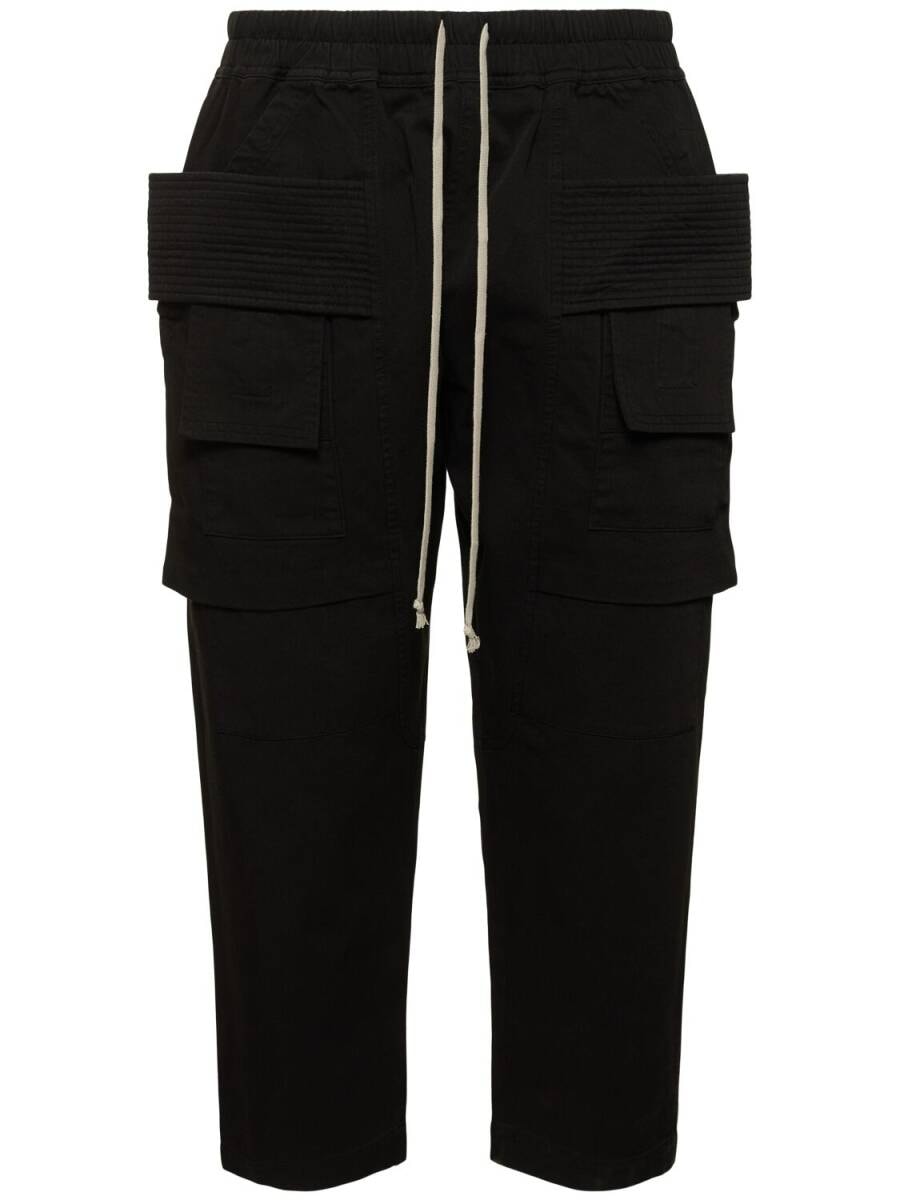 新品 正規 RICK OWENS DRKSHDW Creatch Cargo Cropped Drawstring Pants Black [Mサイズ] /DU02D2371TW/リックオウエンス/ブラック/黒