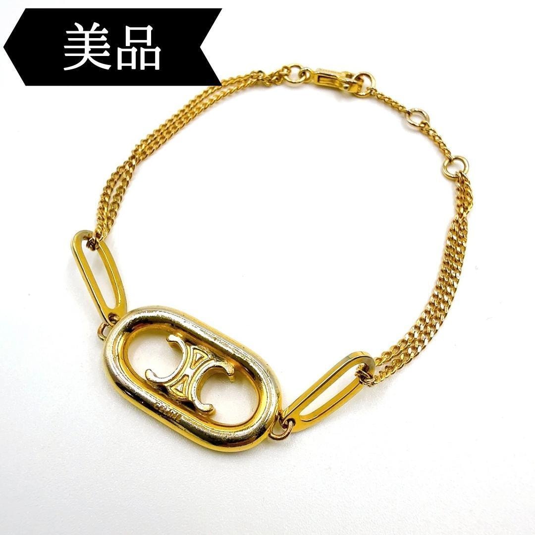 ◇セリーヌ◇マイヨン/トリオンフ/ブレスレット/GP/ゴールド/ウィメンズ