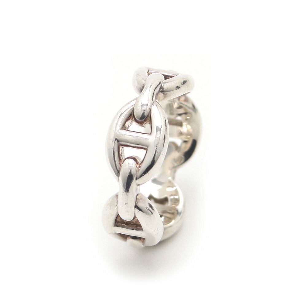 中古 良品 エルメス HERMES 指輪 Ag925 シェーヌ・ダンクル アンシェネ シルバーリング 49 9号 フランス製 アクセサリー 銀 エルメスリング