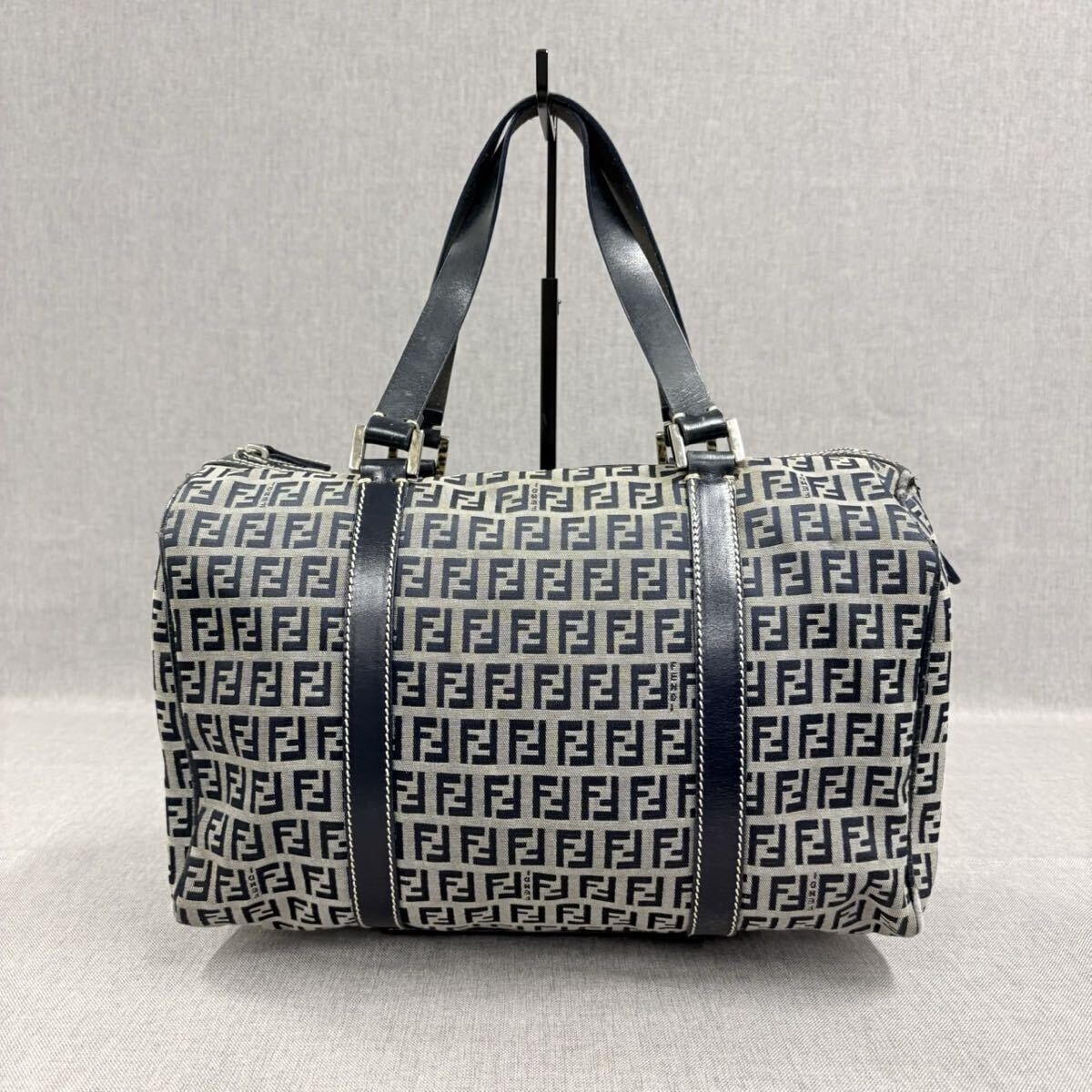 C (やや傷や汚れあり)】FENDI フェンディ ズッキーノ ボストンバッグ