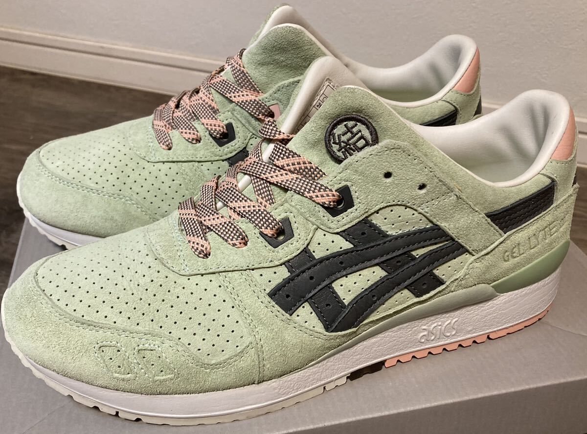 【中古美品】 END. x ASICS Tiger GEL-LYTE III 「Wasabi」 26.5cm US8.5 アシックスタイガー エンド ゲルライト ワサビ 山葵 KITH H7LPK