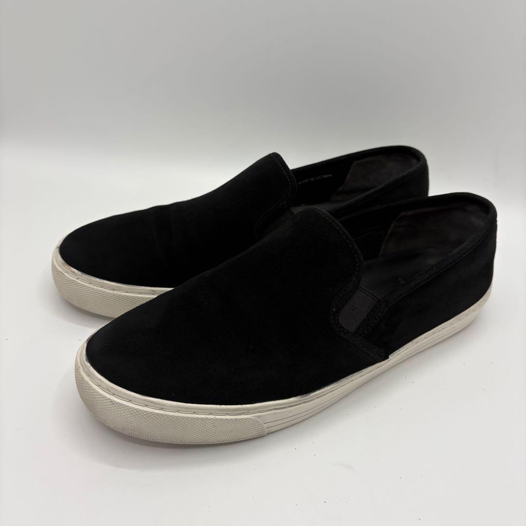 TORY BURCH スリッポン スエード 黒 24cm ロゴ