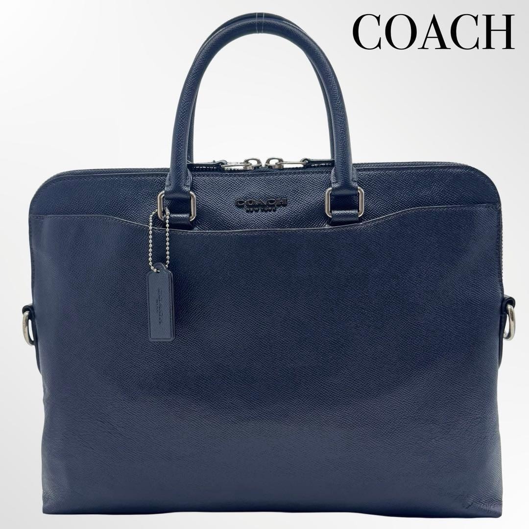 COACH コーチ レザービジネスバッグ ブリーフケース A4 メンズ
