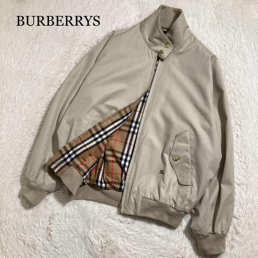 90s BURBERRYS バーバリーズ ハリントンジャケット コットン ノバチェック ホースロゴ