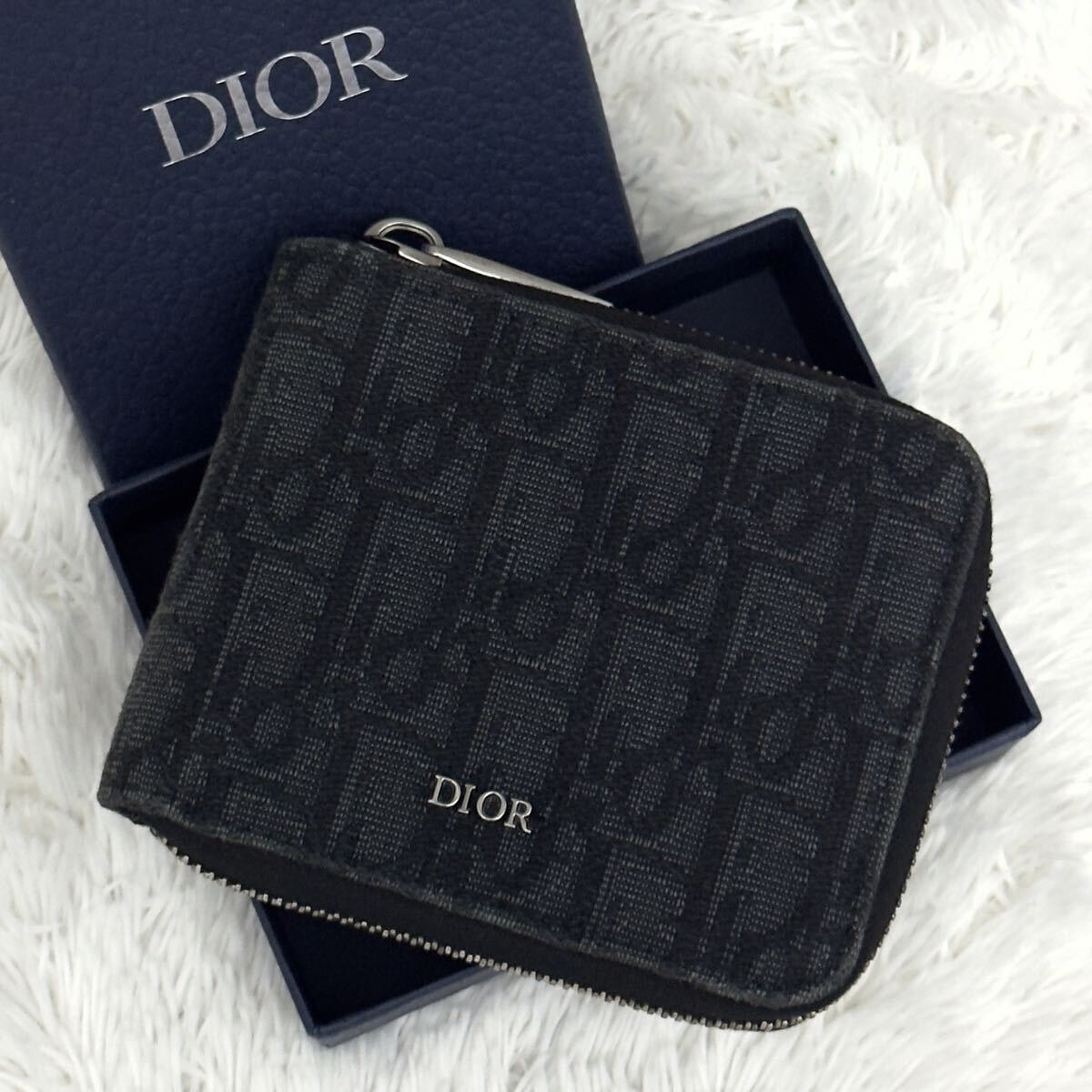 DIOR ディオール オブリーク ジャカード ジップウォレット 財布 オブリーク トロッター ウォレット