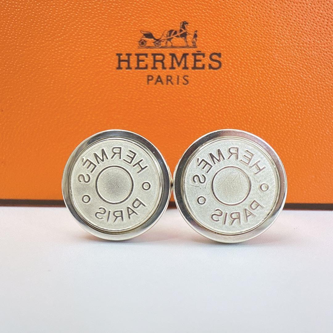 エルメス セリエ スタンプ セリエリンクス カフリンクス カフスボタン シルバー