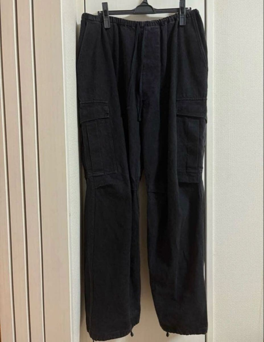 25ss comoli ブラックドリル 6Pパンツ サイズ3 コモリ