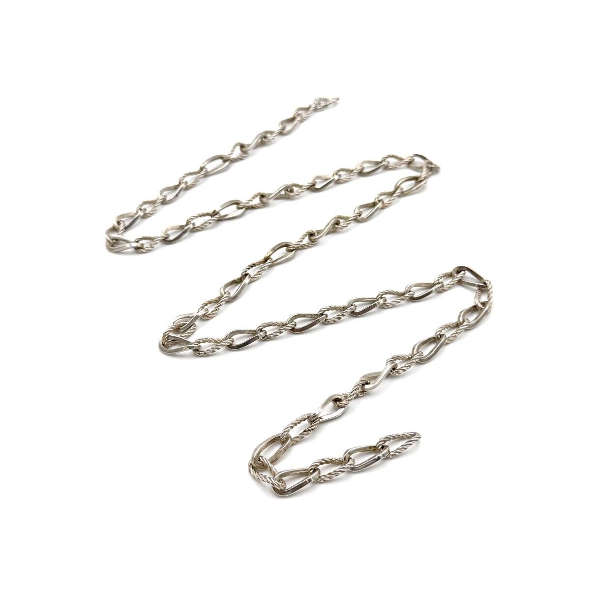 エルメス シャンボール チェーンネックレスorブレスレット SV800 60's