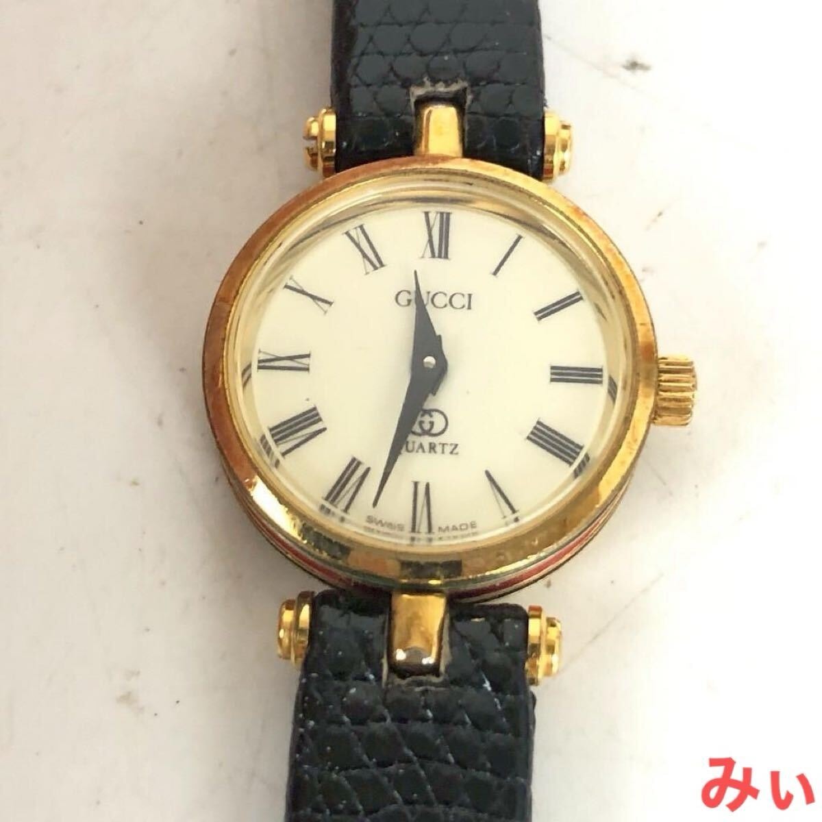 C (やや傷や汚れあり)】GUCCI グッチ ヴィンテージ腕時計 ローマ数字