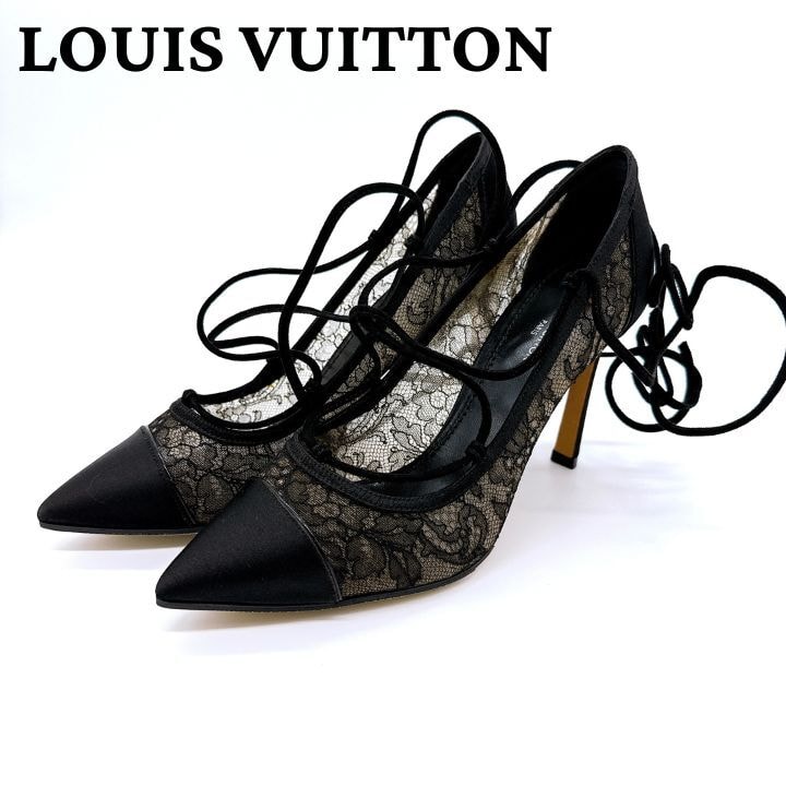 A (未使用に近い)】LOUIS VUITTON ルイヴィトン レースアップ パンプス