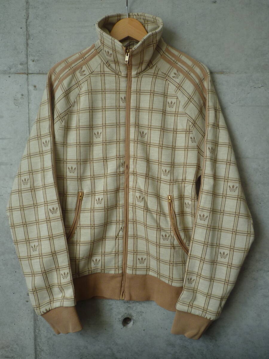 【レア!】00s adidas アディダス トレフォイルチェックジャージ トラックジャケット vintage 70s 80s 90s