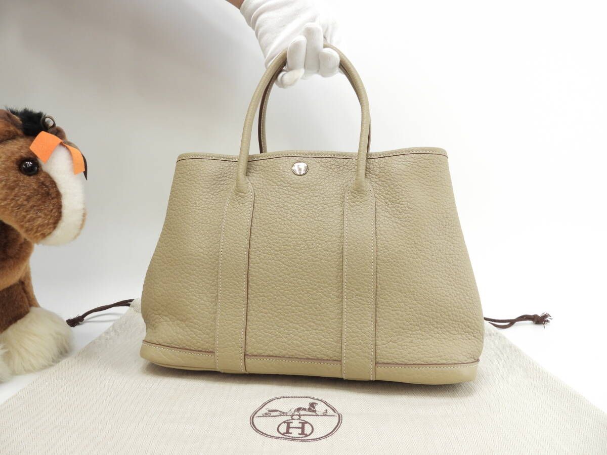 エルメス ガーデンパーティTPM ネゴンダ パーシマン ハンドバッグ トートバッグ 極美品@□L 5