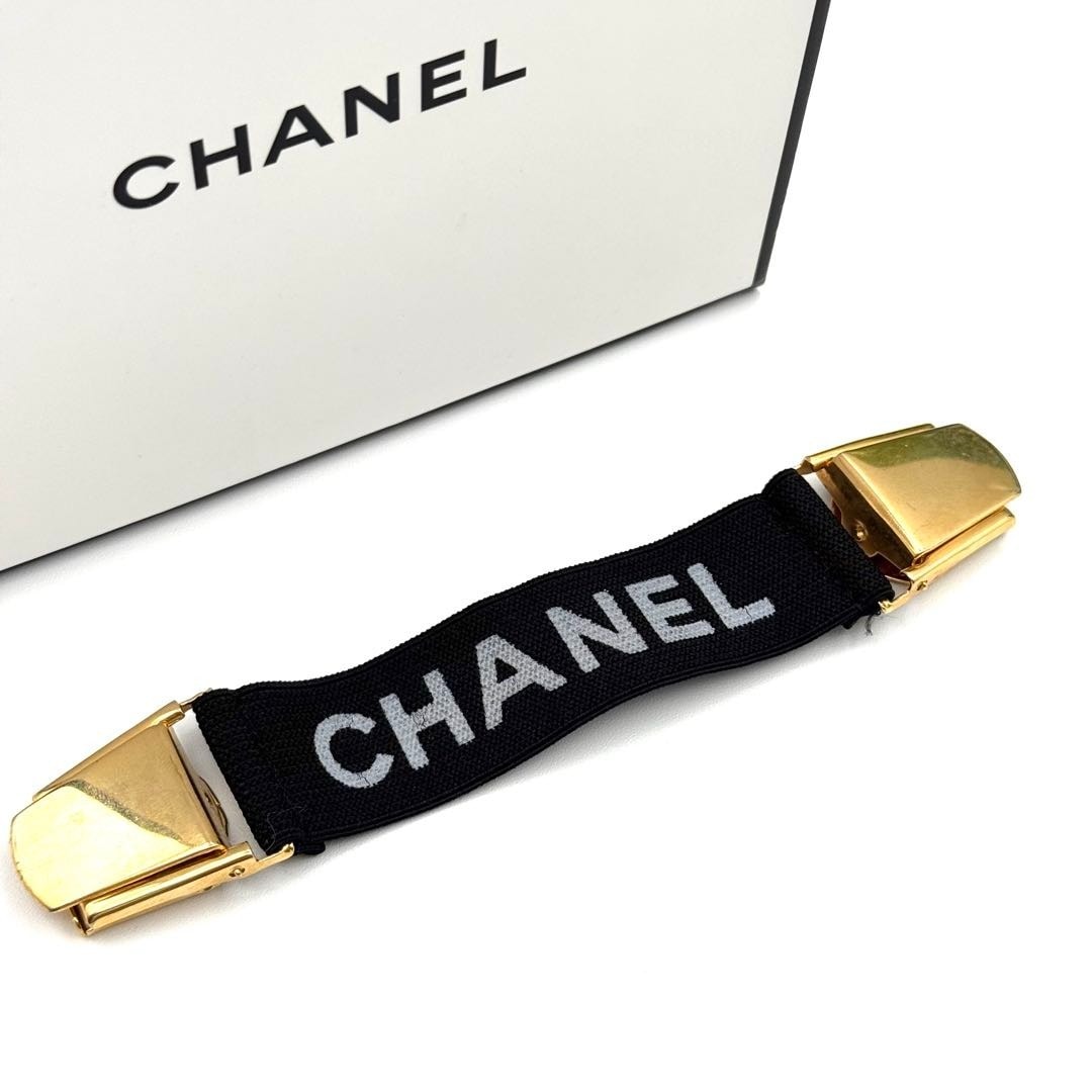 目立った傷や汚れなし】CHANEL アームバンド ゴムバンド 袖留め 094550  