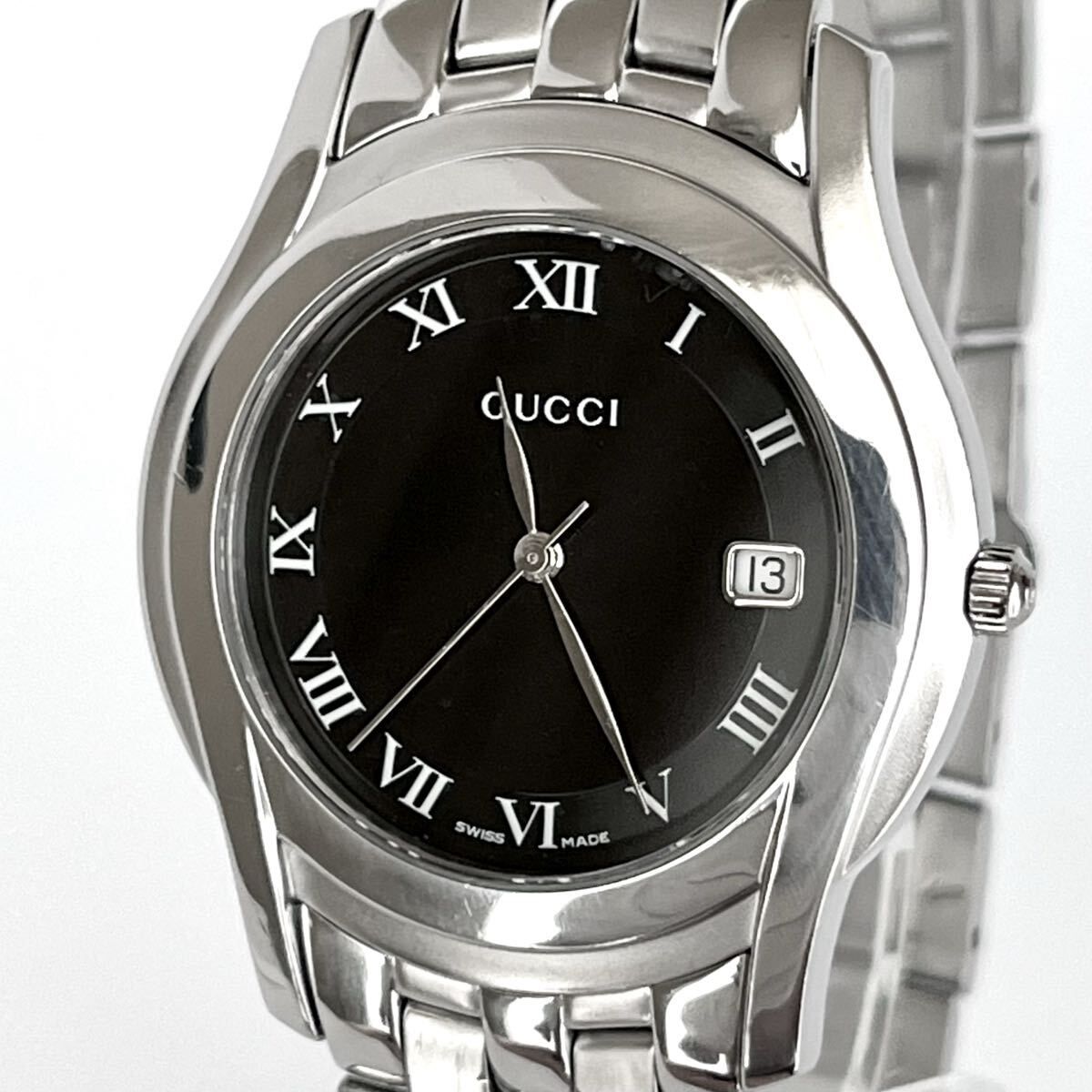 目立った傷や汚れなし】【稼働】磨き済み グッチ GUCCI 5500M