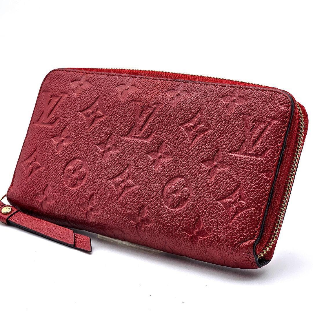 ルイヴィトン　ジッピーウォレット　アンプラント　長財布　スリーズ　レッド　赤　296