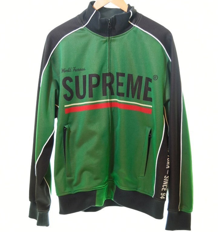 supreme World FamousTrackJacket グリーン M シュプリーム トラックジャケット