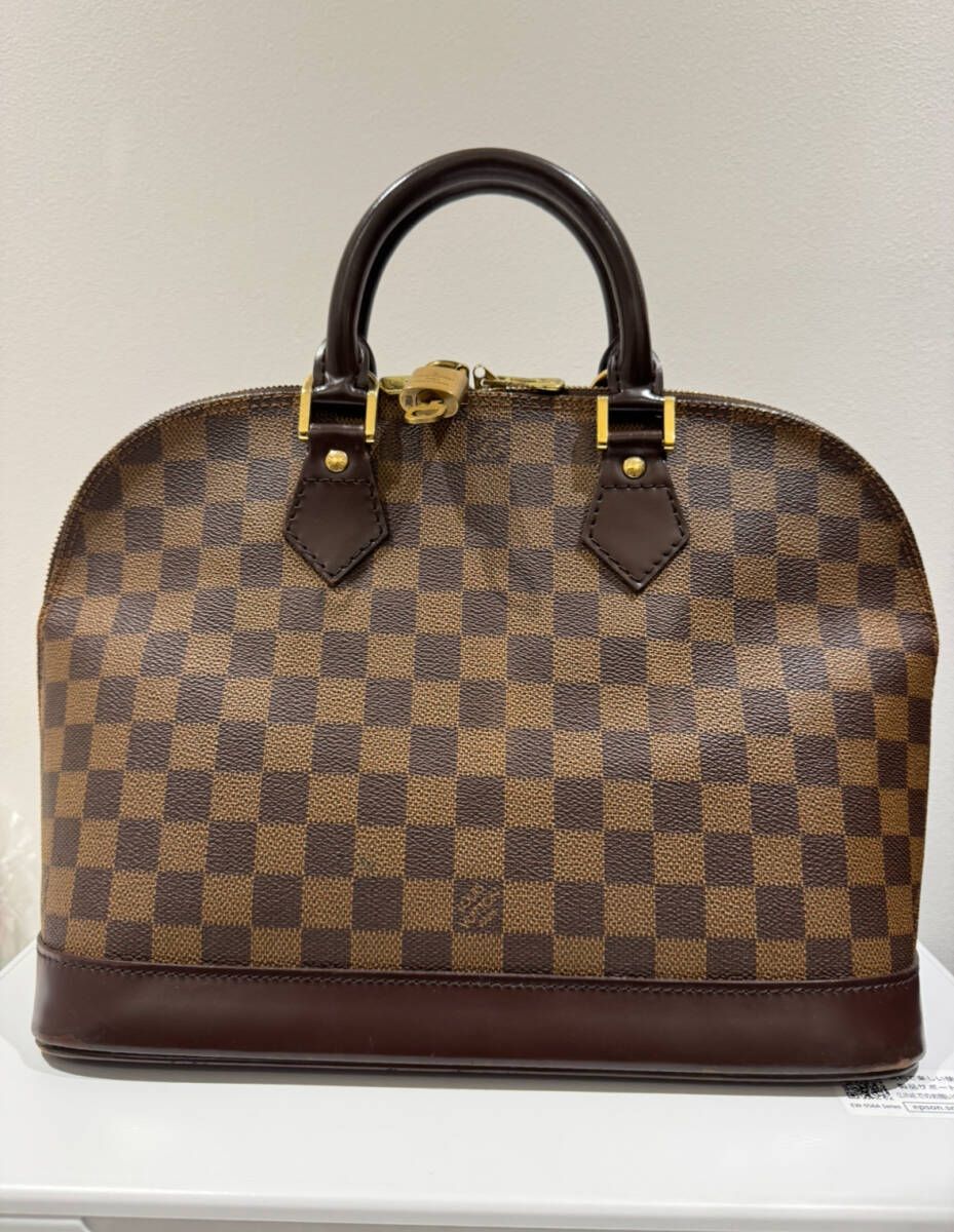 【大幅値下げ】ルイヴィトン ダミエ アルマ PM 廃番 ハンドバッグ 中古 ヴィンテージ 鍵付き N51131 2004年