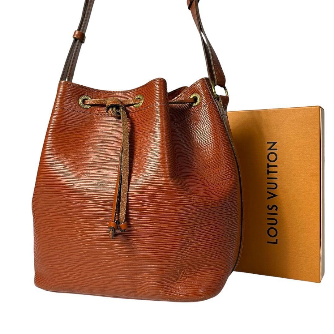 【鑑定済】ルイヴィトン　LOUIS VUITTON　エピ　プチノエ　プチ・ノエ　ショルダーバッグ　ハンドバッグ　ケニアブラウン　茶色　正規品