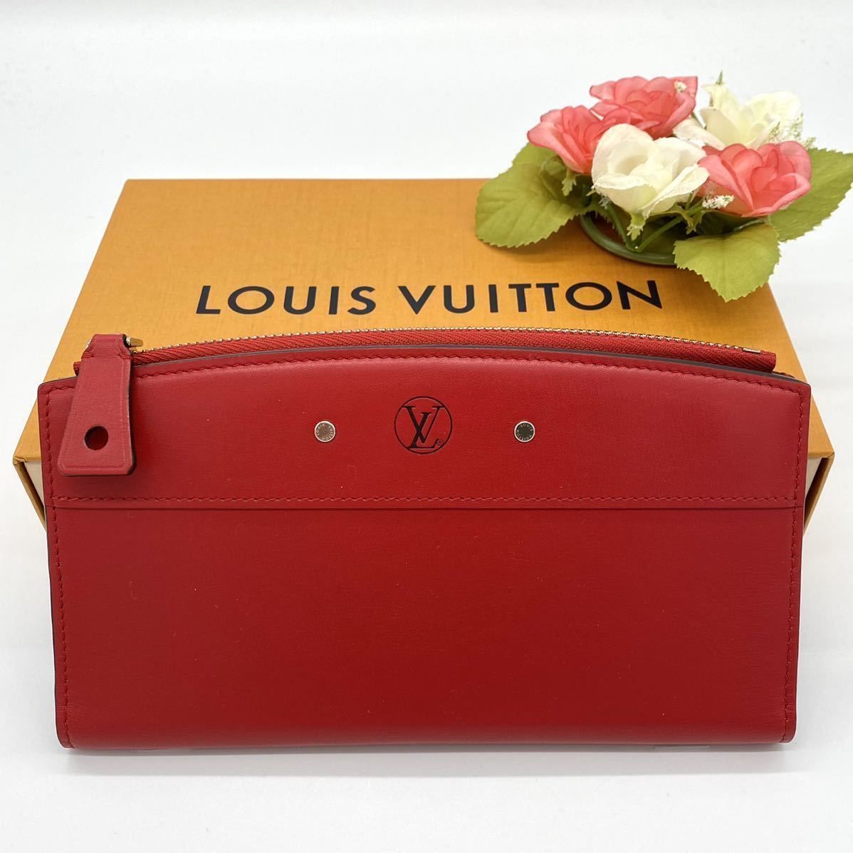 【極美品!!】限定 LOUIS VUITTON ルイヴィトン スティーマー 長財布 レッド×ブラック モノグラム ブランド 鑑定済み■