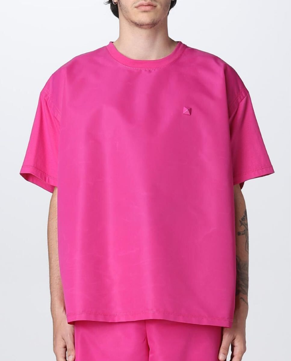 定価8万　VALENTINO ピンク Tシャツ XS ヴァレンティノ　ビッグT カットソー クルーネック
