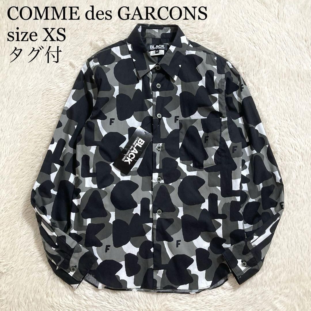 新品未使用 タグ付き ブラックコムデギャルソン 長袖シャツ XS COMME des GARCONS コムデギャルソン Tシャツ 長袖 ロンT クルー