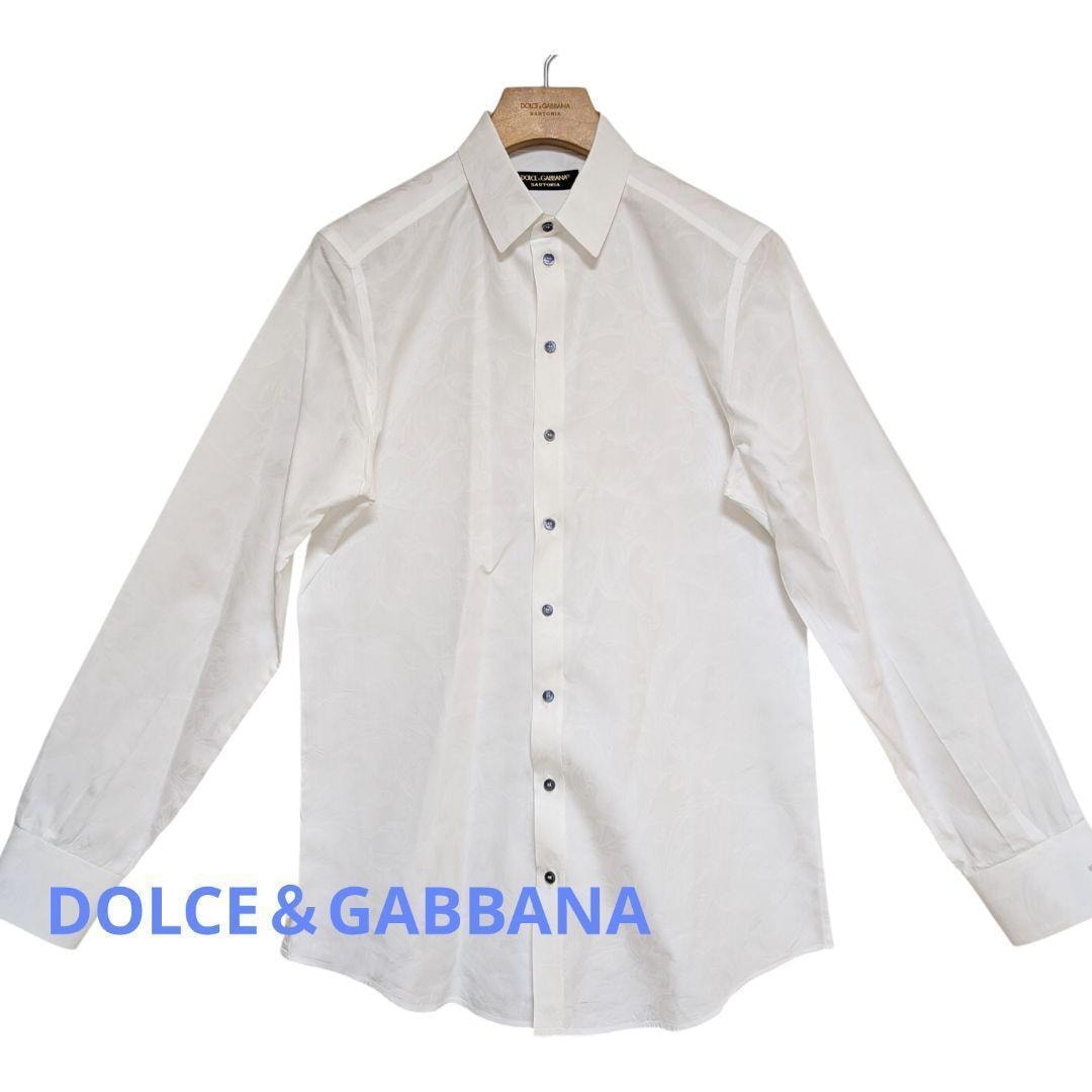 ★世界に1点のみ★ドルガバ ホワイトドレスシャツ オーダーメイド Lサイズ