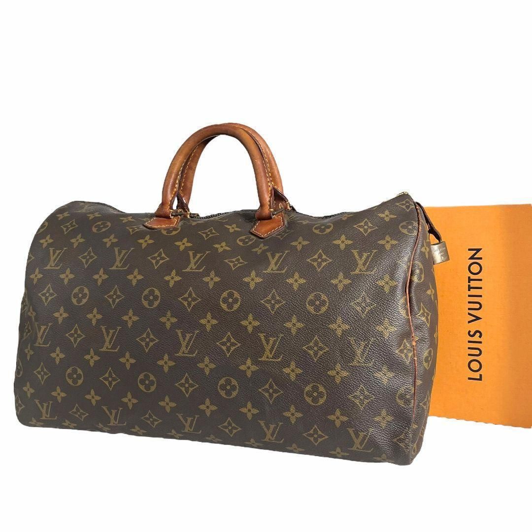 正規品 スピーディ40　ルイヴィトン　LOUIS VUITTON　モノグラム　ハンドバッグ　ボストンバッグ　ブラウン茶　鑑定済