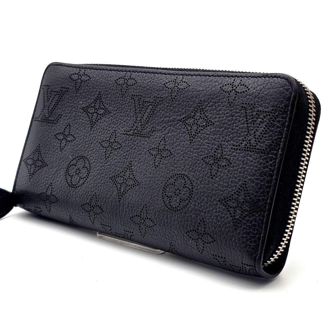 ルイヴィトン　ジッピーウォレット　マヒナ　長財布　ラウンドジップ　ノワール　黒　ブラック　箱　保存袋付　D257