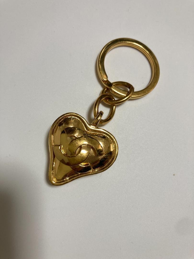 専用CHANEL シャネル　ヴィンテージ　ココマークハート　チャーム　キーリング CHANEL シャネル ヴィンテージ ココマークハート チャーム